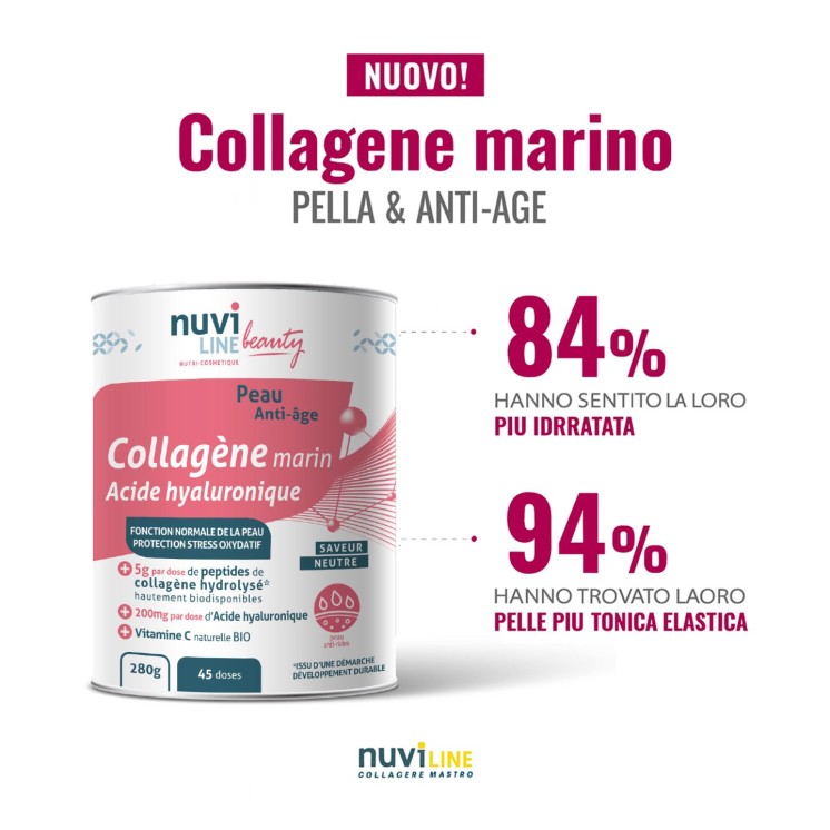 Collagene marino per la pelle con acido ialuronico e vitamina C