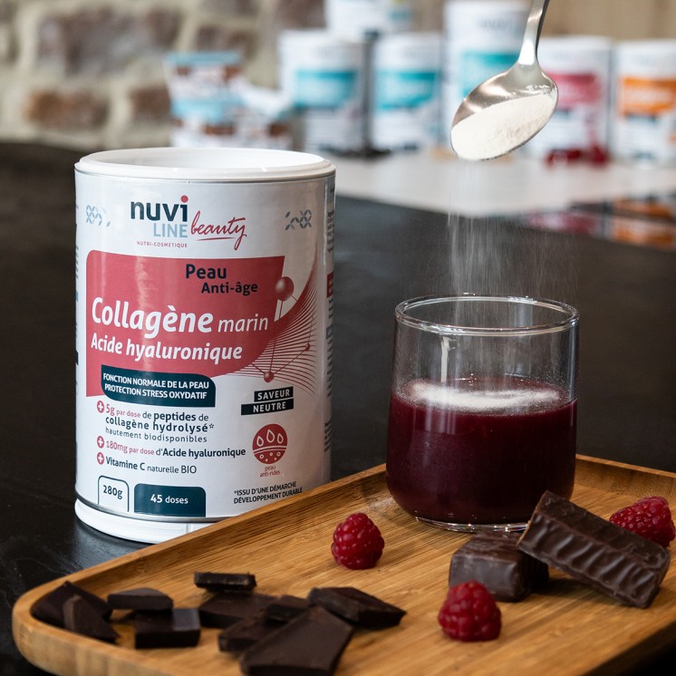 Collagene marino per la pelle con acido ialuronico e vitamina C